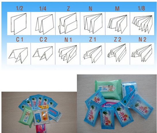 JY-B Automatic non-woven wet wipes &liquid fork type folding machine